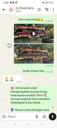 Testimonial Papan Bunga pasirawi
