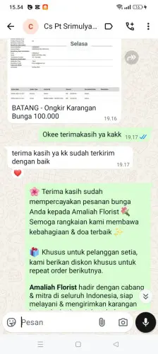 Testimonial Papan Bunga pasirawi