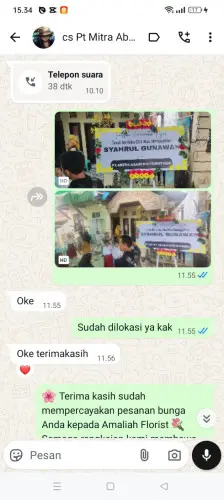 Testimonial Papan Bunga pasirawi