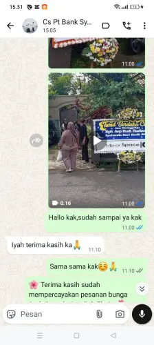 Testimonial Papan Bunga pasirawi